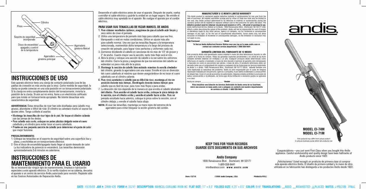 Andis Company Styling Iron C1-74M-page_pdf